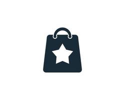 Einkaufstasche Symbol Vektor Logo Vorlage Illustration Design