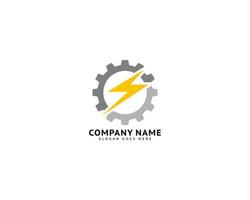 lightning gear vektor logotyp designmall, redskap och lightning design logotypelement