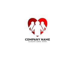 Liebe Menschen Logo Template Design Vektor