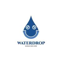 Wassertropfen mit Menschen Symbol Vektor Logo Vorlage Illustration Design