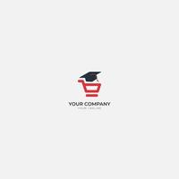 linjekonstvagn e-handel utbildning logotyp vektor