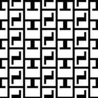 abstrakte Form Schwarz-Weiß-Fliesen Musterdesign perfekt für Hintergrund oder Tapete vektor