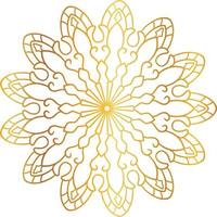 Mandala-Design mit goldener Grafik, Vintage, Royal, Kreis, Blume vektor