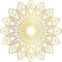 Mandala-Design mit goldener Grafik, Vintage, Royal, Kreis, Blume vektor