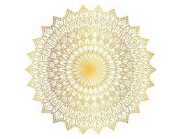 mandala design med gyllene konstverk, vintage, kunglig, cirkel, blomma vektor