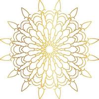 Mandala-Design mit goldener Grafik, Vintage, Royal, Kreis, Blume vektor