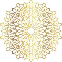 goldenes Mandala-Design, königlicher Look und Designkunst, Vintage, traditionell vektor