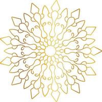 Mandala-Design mit goldener Grafik, Vintage, Royal, Kreis, Blume vektor