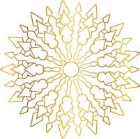 Mandala-Design mit goldener Grafik, Vintage, Royal, Kreis, Blume vektor