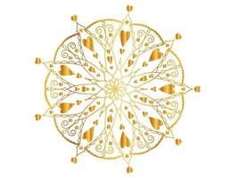 Mandala-Design mit goldener Grafik, Vintage, Royal, Kreis, Blume vektor
