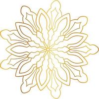 Mandala-Design mit goldener Grafik, Vintage, Royal, Kreis, Blume vektor