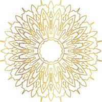 goldenes Mandala-Design, königlicher Look und Designkunst, Vintage, traditionell vektor