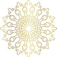 goldenes Mandala-Design, königlicher Look und Designkunst, Vintage, traditionell vektor