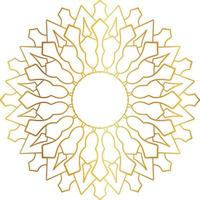 goldenes Mandala-Design, königlicher Look und Designkunst, Vintage, traditionell vektor