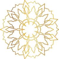 goldenes Mandala-Design, königlicher Look und Designkunst, Vintage, traditionell vektor