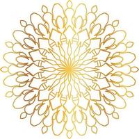 goldenes Mandala-Design, königlicher Look und Designkunst, Vintage, traditionell vektor