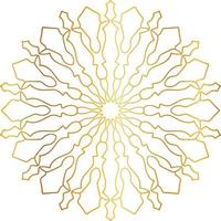 goldenes Mandala-Design, königlicher Look und Designkunst, Vintage, traditionell vektor