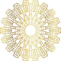 mandala design med gyllene konstverk, vintage, kunglig, cirkel, blomma vektor