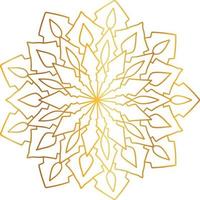 mandala design med gyllene konstverk, vintage, kunglig, cirkel, blomma vektor