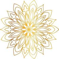 Mandala-Design mit goldener Grafik, Vintage, Royal, Kreis, Blume vektor