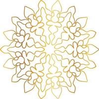 Mandala-Design mit goldener Grafik, Vintage, Royal, Kreis, Blume vektor