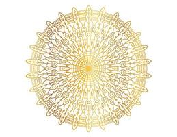 Mandala-Design mit goldener Grafik, Vintage, Royal, Kreis, Blume vektor