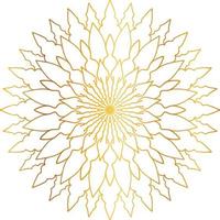 goldenes Mandala-Design, königlicher Look und Designkunst, Vintage, traditionell vektor