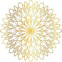 goldenes Mandala-Design, königlicher Look und Designkunst, Vintage, traditionell vektor