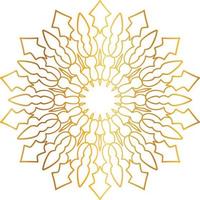 goldenes Mandala-Design, königlicher Look und Designkunst, Vintage, traditionell vektor