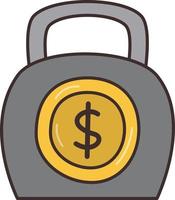 Dollar-Vektor-Illustration auf einem transparenten Hintergrund. Symbole in Premiumqualität. Vektorlinie flaches Farbsymbol für Konzept und Grafikdesign. vektor