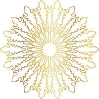 Mandala-Design mit goldener Grafik, Vintage, Royal, Kreis, Blume vektor