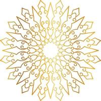 Mandala-Design mit goldener Grafik, Vintage, Royal, Kreis, Blume vektor