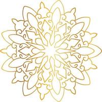 Mandala-Design mit goldener Grafik, Vintage, Royal, Kreis, Blume vektor