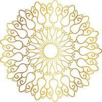 Mandala-Design mit goldener Grafik, Vintage, Royal, Kreis, Blume vektor