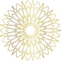Mandala-Design mit goldener Grafik, Vintage, Royal, Kreis, Blume vektor