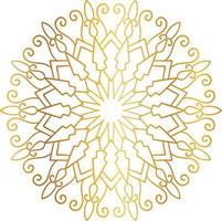 goldenes Mandala-Design, königlicher Look und Designkunst, Vintage, traditionell vektor