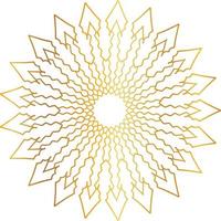 goldenes Mandala-Design, königlicher Look und Designkunst, Vintage, traditionell vektor