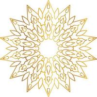 goldenes Mandala-Design, königlicher Look und Designkunst, Vintage, traditionell vektor