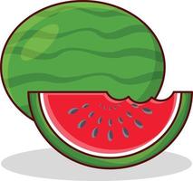 Wassermelone-Vektor-Illustration auf einem transparenten Hintergrund. Symbole in Premiumqualität. Vektorlinie flaches Farbsymbol für Konzept und Grafikdesign. vektor