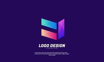 lager vektor abstrakt kreativ idé för företag företag företags varumärkesidentitet med gradient färg designmall