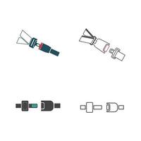 Sicherheitsgurt, Abzeichen, Designvorlage für Vektorsymbolillustration vektor