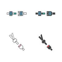 säkerhetsbälte, märke, vektor ikon illustration formgivningsmall