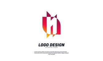Stock Vektor modernes Anfangs-h-Design-Logo-Element mit Visitenkartenvorlage am besten für Identität und Logos