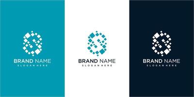 letter s technology logo design, letter s rektangel logo designkoncept vektor