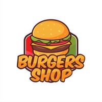 Burger-Shop-Logo-Vektor-Design vektor