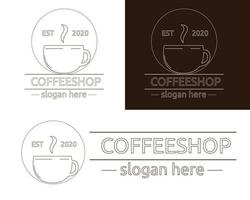 illustration vektor design av vintage kaffe logotyp mall