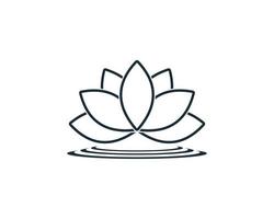lilja, lotusblomma ikon vektor logotyp mall illustration design