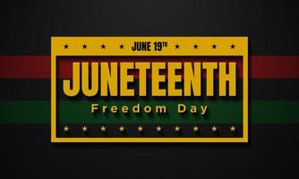 juneteenth frihetsdagen bakgrundsdesign. vektor illustration.