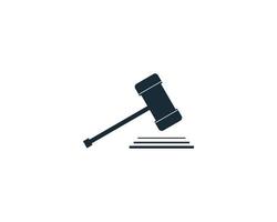 Hammer Anwaltskanzlei Symbol Vektor Logo Vorlage Illustration Design