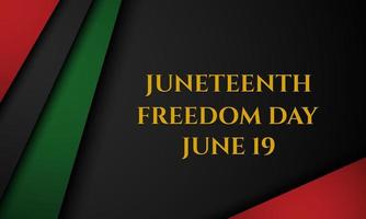 juneteenth frihetsdagen bakgrundsdesign. vektor illustration.